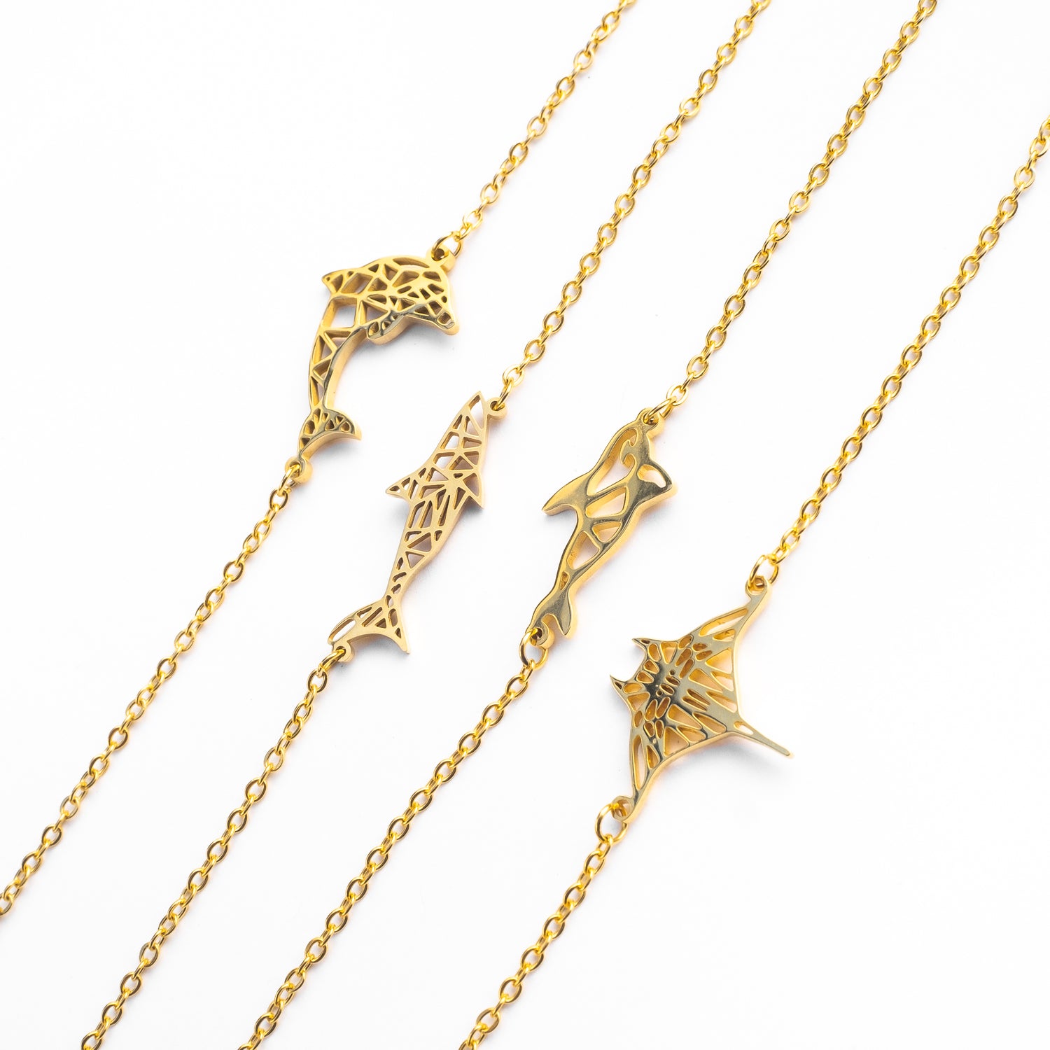 gold-plated stainless steel philippines dolphin shark manta orca bracelet 18k gold plated philippines - Isolana.co